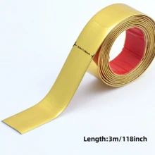 3m PVC Decorative Line Self-Adhesive Wallpaper Border Sticker For Ceiling Furniture Living Room Gap Decor Strip, 3cm Wide - Multicolor - View 6