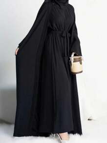 A Set Of CEY Skin-Friendly And Breathable Hijab Fabric Shawl Cardigan Suitable For Women For Daily Wear (Abaya) - Multicolor - View 18