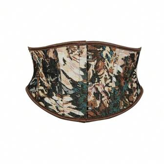 1入式復古印花綁胸腰帶，適用於女士