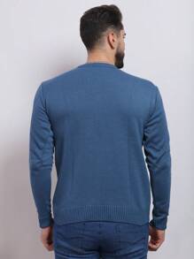 Men Sweaters - Blue - View 4