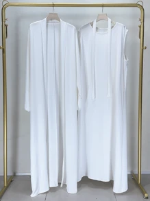 A Set Of CEY Skin-Friendly And Breathable Hijab Fabric Shawl Cardigan Suitable For Women For Daily Wear (Abaya) - Multicolor - View 7