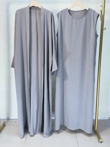 A Set Of CEY Skin-Friendly And Breathable Hijab Fabric Shawl Cardigan Suitable For Women For Daily Wear (Abaya) - Multicolor - View 20