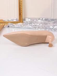 Women's Fashion Peep-Toe High Heels - Solid Color Pointed Toe High Heels, Women's Shoes, Ladies Pumps