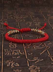 Men Buddhist Bracelet, Adjustable Colorful Rope Bracelet, Lucky Red String Bracelet - Diamond Knot Bracelet - View 17
