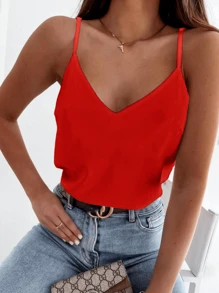 Women Tank Tops & Camis - Rojo - Ver 1