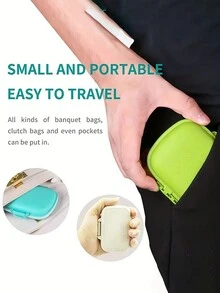 1 件便携式旅行药盒，8 个药品和维生素隔层，可放入口袋或钱包，安全储存每日剂量的药盒 - 彩色 - 查看 5