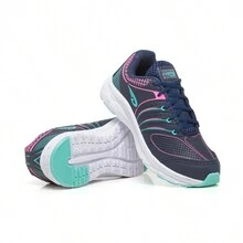 Women Wedge Sneakers - Màu xanh hải quân - Xem 4