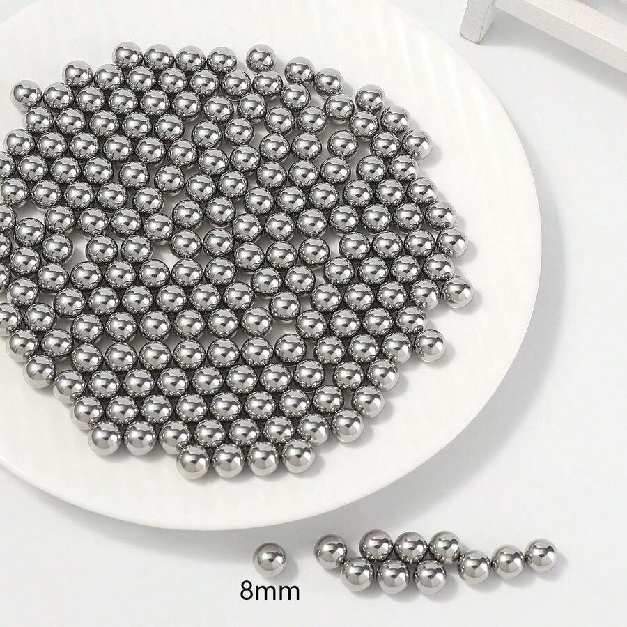 每包50/100顆8mm精密鋼珠，適用於彈弓、狩獵、射擊練習、自行車軸承、DIY、彈弓彈珠承