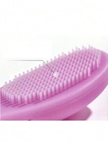 Một bàn chải làm sạch ngón tay bằng silicon, sữa rửa mặt có lông mềm với bàn chải mềm, thích hợp để làm sạch da - Nhiều màu - Xem 4