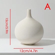 Nordic Modern Minimalist Creative White Ceramic Vase Home Living Room TV Cabinet Decoration Ornaments Office Desk Dining Table Decoration Crafts Gifts Birthday Graduation Home Decor Room Decor Flower Vase Glass Vase
