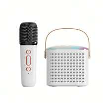 Portable Bluetooth Karaoke Speaker, Mini Karaoke Bluetooth Speaker, Karaoke Machine For Family, KTV, Outdoor Activities, Party - White - View 1