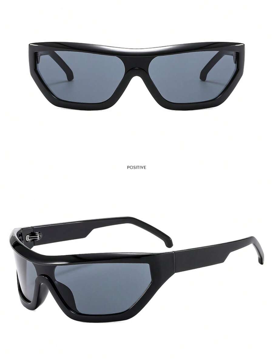 2024 New Style Y2K Oversized One Piece Cycling Sunglasses European And