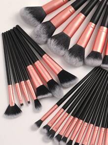 32pcs Makeup Brush Set,Powder Brush Contour Brush Blush Brush Highlight Brush Eyeshadow Brush Eyebrow Brush Eyelash Brush Shadow Brush Blending Brush Smudge Brush,Makeup Tools With Soft Fiber For Easy Carrying,Brush For Travel,Gift For Women&Girls. - 彩色 - 查看 4