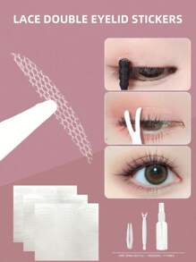 432pcs Double Eyelid Tape, Double Eyelid Adhesive Strips With Lifting Strips And Spray Bottle, Net Lace Double Eyelid Tape, Waterproof Double Eyelid Sticker Tool, Natural, Traceless, Invisible, Strong Adhesive, Long-Lasting Flesh Color, Including Tweezers And Fork Rod, Suitable For All Women.,Makeup,Cheap,Room Decor,Vanity,Travel,Bedroom,Makeup Accessories,Cheap,Stocking Stuffers,Makeup,Makeup Tools,Cheap Stuff,Gifts,Gifts For Women,Christmas Gifts