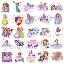 50 piezas Pegatinas de la Princesa Sofia con diseños de dibujos animados, decoración de bricolaje para Cuaderno, Guitarra, Patineta, Casco, Pegatinas de pinturas de PVC a prueba de agua - Multicolor - Ver 5