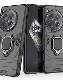 Case For Oneplus 12 Heavy Duty With Ring Case - Svart - Visa 3