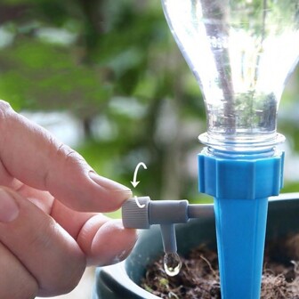 10 Sets, Hose Watering Timer With Shut-Off Valve, Adjustable Water Flow Irrigation Kit, Automatic Drip Irrigation System For Potted Plants