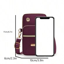 Bolso brazalete para correr y hacer deportes, Mini bolso cruzado de nylon para celular, Cartera multifuncional con cremallera para mujeres