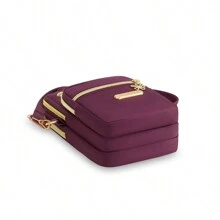 Bolso brazalete para correr y hacer deportes, Mini bolso cruzado de nylon para celular, Cartera multifuncional con cremallera para mujeres