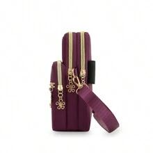 Bolso brazalete para correr y hacer deportes, Mini bolso cruzado de nylon para celular, Cartera multifuncional con cremallera para mujeres
