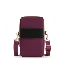 Bolso brazalete para correr y hacer deportes, Mini bolso cruzado de nylon para celular, Cartera multifuncional con cremallera para mujeres