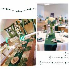 鬆散象牙色起司布桌布-婚禮裝飾桌布、波希米亞雞婚禮桌飾品-婚禮用長桌布，9入組，長179.8cm，寬89.9cm - 179.8 cm 9PCS/包 - 查看 7