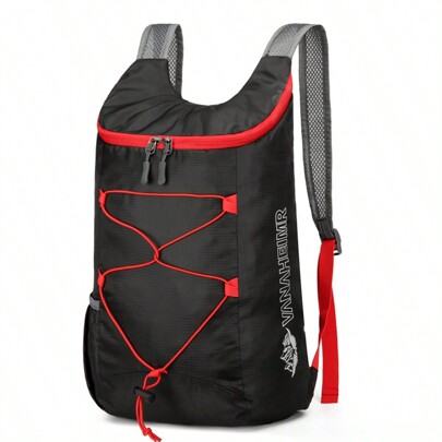 Vanaheimr Mochila plegable multifuncional para exteriores con tela de nailon ligera, impermeable y de alta densidad para deportes, campamento, senderismo y viajes