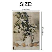 1Pc,White Hydrangea Botanical Coastal Scenery Angel Laundry Room Serene Countryside Scene Chicken Onion Roses In Vase Botanical Sheep On The Meadow Three Easter Rabbits Cityscape White Sailboat Seascape,For Living Room Office Home Decor,No Framed - Color Mixing - View 3