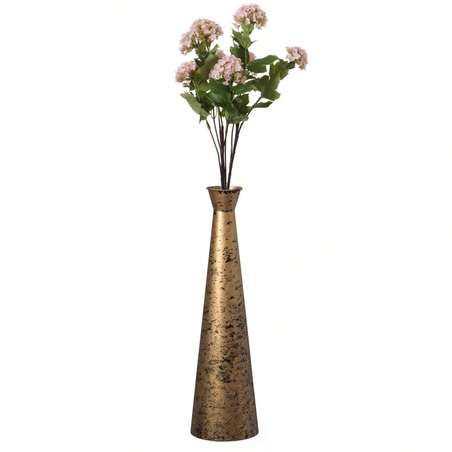 Uniquewise Brushed Metal Floor Vase Modern Decorative Straight Design Entryway Living Room - 金屬 - 查看 1