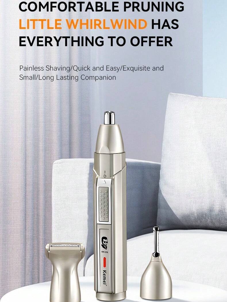 Man Clean Trimer Razor Remover Kit Electric Nose Hair Trimmer Km-315 ...