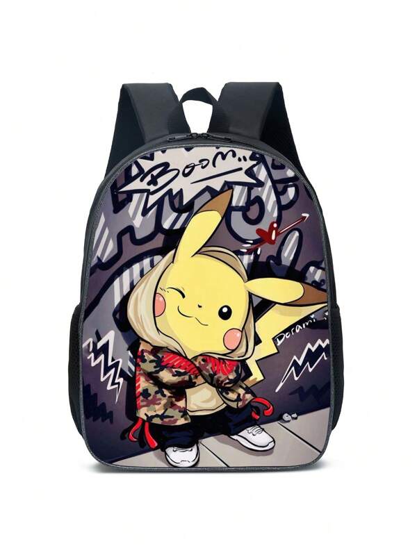 Mochila grande para estudiantes con personajes de dibujitos animados en 3D, transpirable y resistente al desgaste, regalos para niños