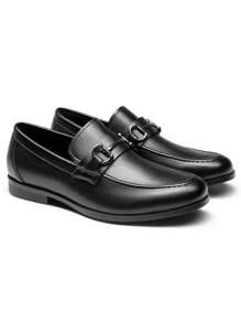 Men's Horsebit Loafers Patent Leather Classic Driving Moccasins For Business & Casual Slip-On,A Half To A Full Size Up To Accommodate Wider Feet - 黑色 - 查看 8