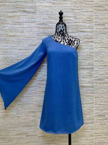 Women Dresses - Màu xanh lam - Xem 2