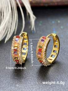 1 Paar elegante Zirkonia Creolen Ohrringe für Kinder, Geschenke für Mädchen zur täglichen Dekoration und Schmuck für Partys, Geburtstagsgeschenk