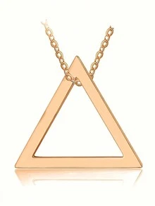 個性化嘻哈鎖骨鏈訂製名字雕刻項鍊男女均適用，經典三角形標誌掛墜，適用於派對、慶祝活動、家庭使用及作為節日禮物贈送給父親和母親 - 銀色 - 查看 8