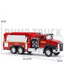 1pc Children's Engineering Vehicle Toy With Lights & Music, Includes Excavator, Fire Truck, Garbage Truck, Dump Truck, Mixer Truck, Oil Tanker Truck, Construction Toy Set For Boys,Car Must Haves Kids,Yellow Truck,Big Truck Toys,Back To School