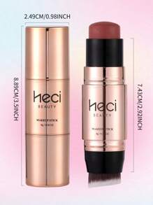 HECI BEAUTY 1PC Professional Makeup Cream Blush Stick, Cheek And Lip Color Double-Ended Brush With Two-In-One Solid Color Blush Cream Beauty Stick, Non-Greasy, Long-Lasting Luster, Mother's Day Gift Women's Beauty Cosmetics - GLOW - View 10