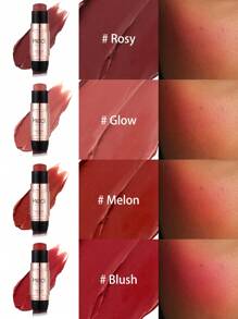 HECI BEAUTY 1PC Professional Makeup Cream Blush Stick, Cheek And Lip Color Double-Ended Brush With Two-In-One Solid Color Blush Cream Beauty Stick, Non-Greasy, Long-Lasting Luster, Mother's Day Gift Women's Beauty Cosmetics - GLOW - View 7