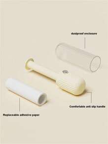 1入組隨身攜帶的小型除毛器,帶有可更換的粘性除毛輪,家用除毛輪,可重複使用的可撕式粘性片,適用於衣服、沙發、汽車、家庭和旅行 - 綠色 - 查看 4