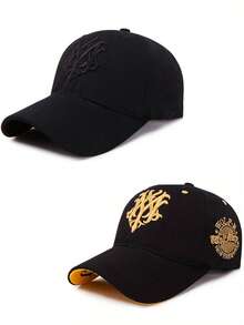 2pcs/Set Embroidered Letter Totem Patterned Baseball Cap With Fashionable Printed Decor(Random Pattern) - Multicolor - View 11