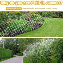 1pc Trampoline Sprinkler For Backyard Water Park Fun, Outdoor Water Play Sprinklers For Trampoline Accessories, Summer - Green - View 9