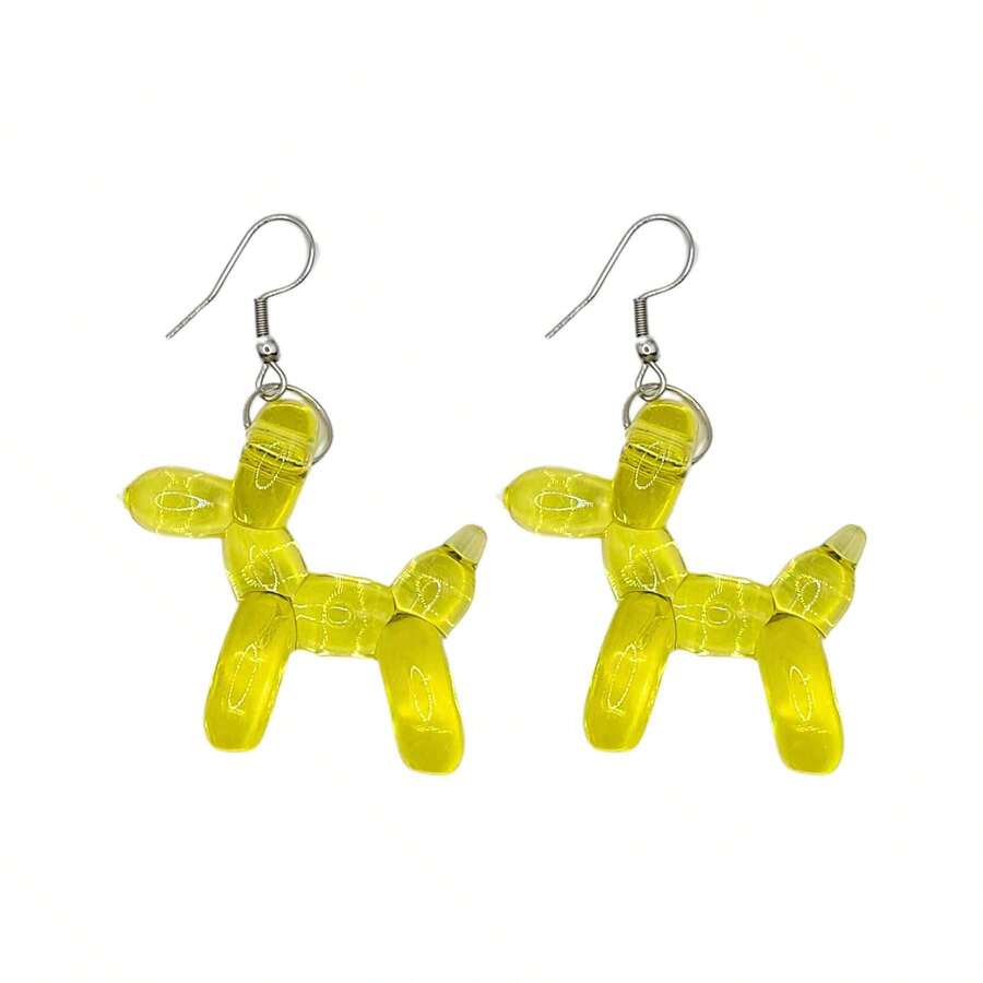 Women Stud Earrings - 黃色 - 查看 1