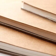A3 Sketchbook With Cowhide Cover, Spiral Bound Sketch Paper For Drawing And Painting Back To School - White - View 3