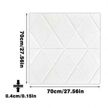1入組70cmx70cm鑽石圖案3D壁貼，帶仿皮紋理和自粘泡沫背膠，防水/防潮/防污/防撞牆紙，適用於臥室/客廳/電視背景裝飾和家居裝修
