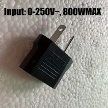 4件（每款1件）美插轉歐插電源轉換器-適用於旅行和插座轉換！ - 黑色 - 查看 6