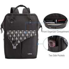 Lekesky Laptop Backpack 15.6 Inch Laptop Rucksack Bag For Womens Backpack For Work Business Travel School College, Black - Black - View 3