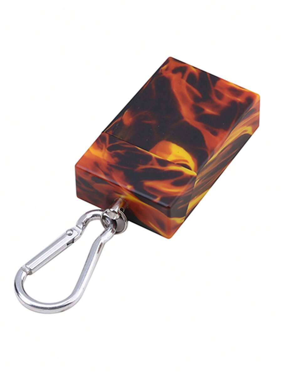 1PC, Mini Ashtray, Portable Drawer Style Ashtray With Keychain, Metal