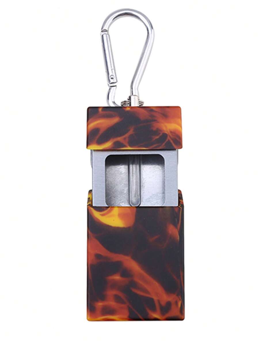 1PC, Mini Ashtray, Portable Drawer Style Ashtray With Keychain, Metal