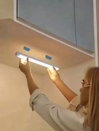 1 יחידות מנורת לילה LED אלחוטית עם חיישן תנועה לארון, מדרגות, מטבח, חדר שינה; מנורת לילה יניקה מגנטית נטענת, אידיאלית למסדרון, ארון בגדים, עיצוב הבית