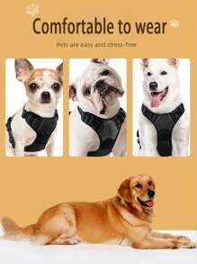 Dog Double Harness Reflective Dog Harness Durable, Breathable And Easy To Wear - Perfect For Outdoor Activities Without Rope Rope Needs To Be Purchased Separately - Multicolor - View 4